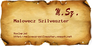 Malovecz Szilveszter névjegykártya