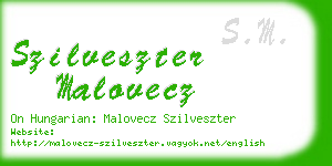 szilveszter malovecz business card